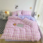 Lucetta Checkered & Marina Bedding Set-Welvere