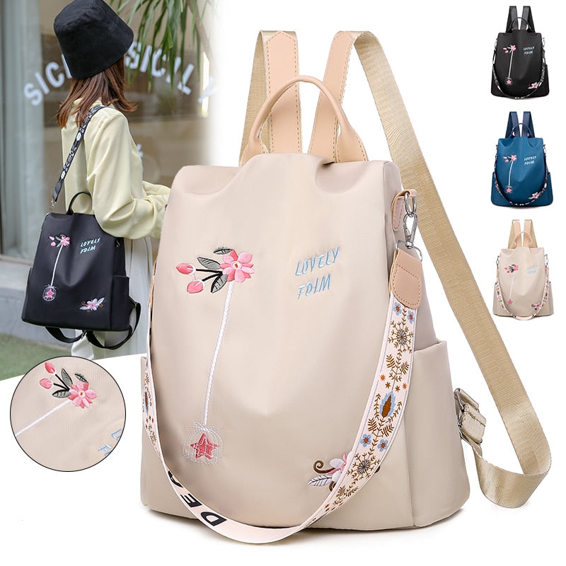 Anti-Theft Large Capacity Oxford Backpack - Durable, Zipper Closure, view 3