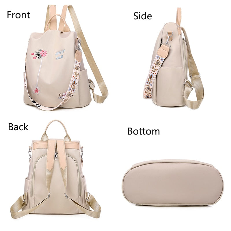 Anti-Theft Large Capacity Oxford Backpack - Durable, Zipper Closure, view 4