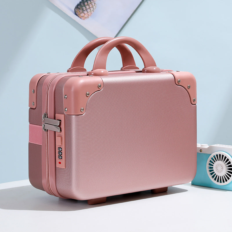 Hard-Shell Vanity Carry Cosmetic Case - Reinforced Corners, Combination Lock