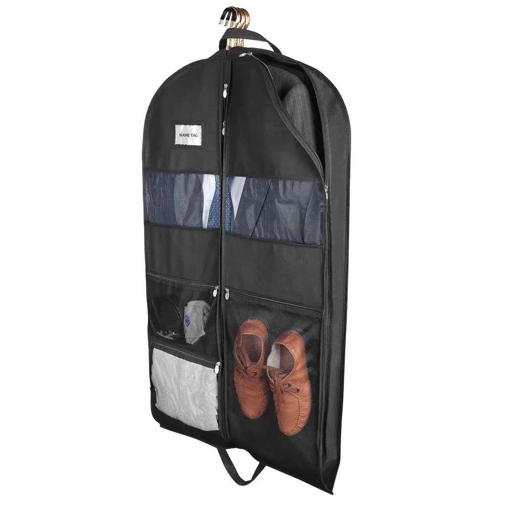 Travel Garment Bag for Dresses and Suits - 43 Inch, Breathable Fleece, view 5