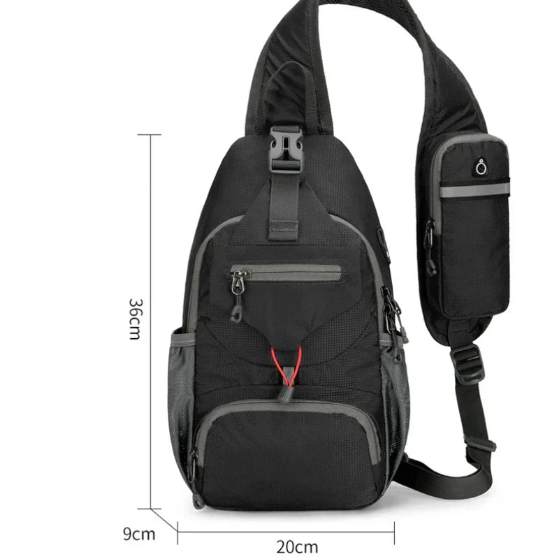 Anti-Theft Waterproof Shoulder Backpack for Travel - RFID Pocket, Nylon, 36cm, view 3
