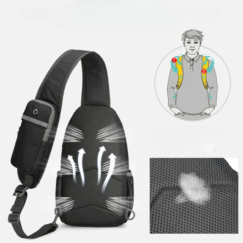 Anti-Theft Waterproof Shoulder Backpack for Travel - RFID Pocket, Nylon, 36cm, view 4
