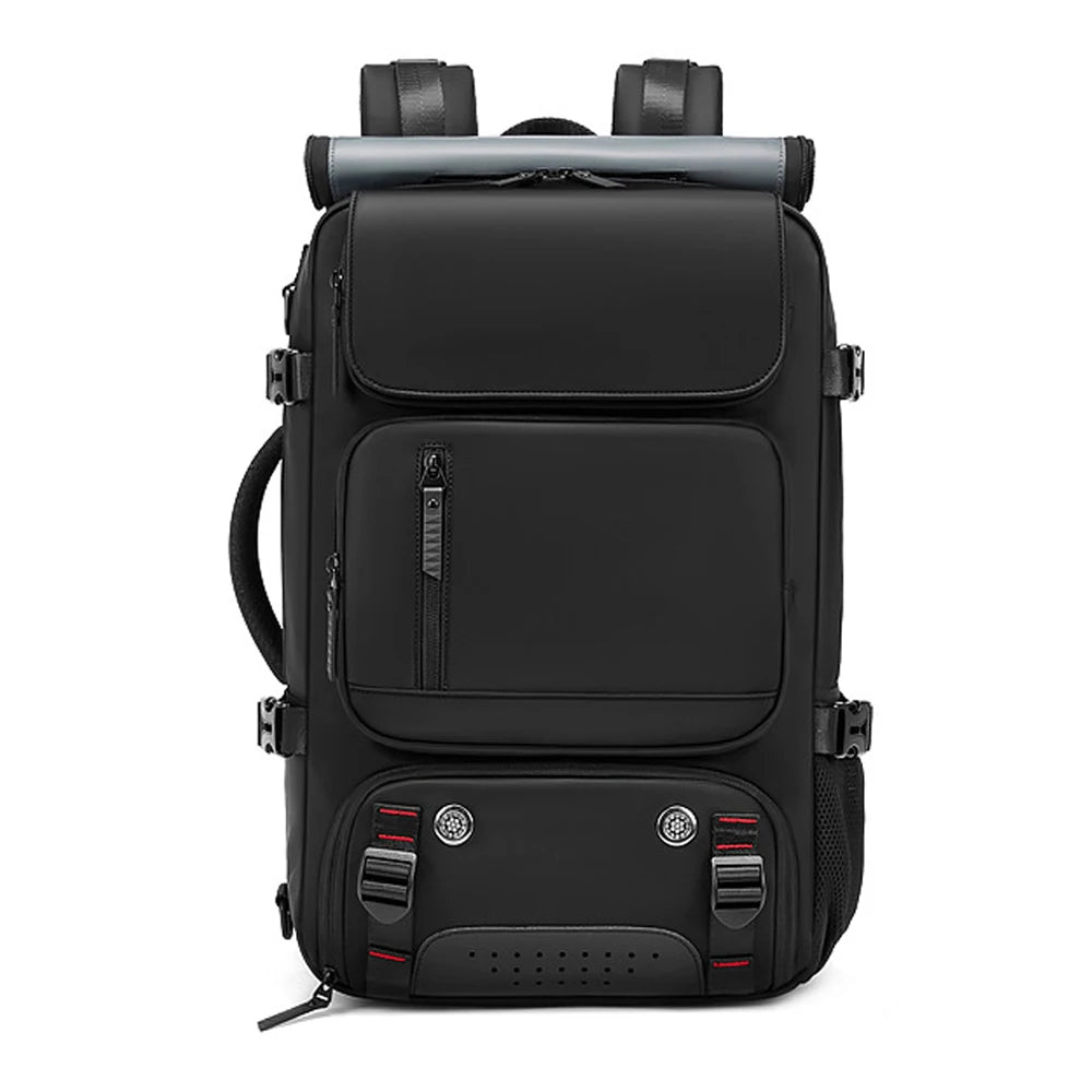 Waterproof Travel Backpack with USB Port - Shoe Compartment, Fits 15.6" Laptop