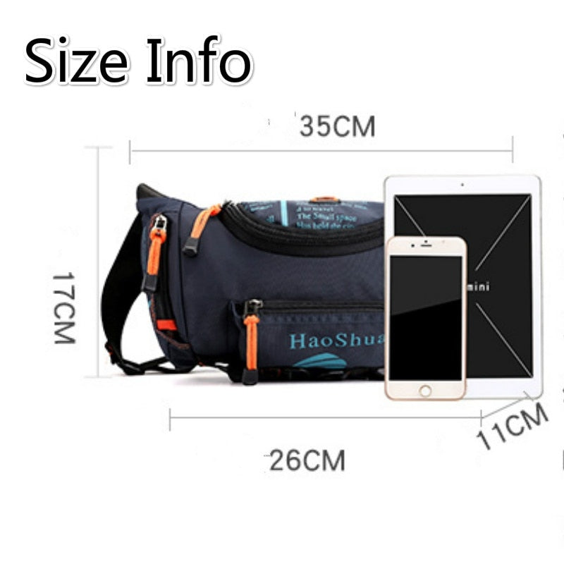 Waterproof Oxford Waist Bag for Travel - Nylon, Stash Style, Unisex, view 3