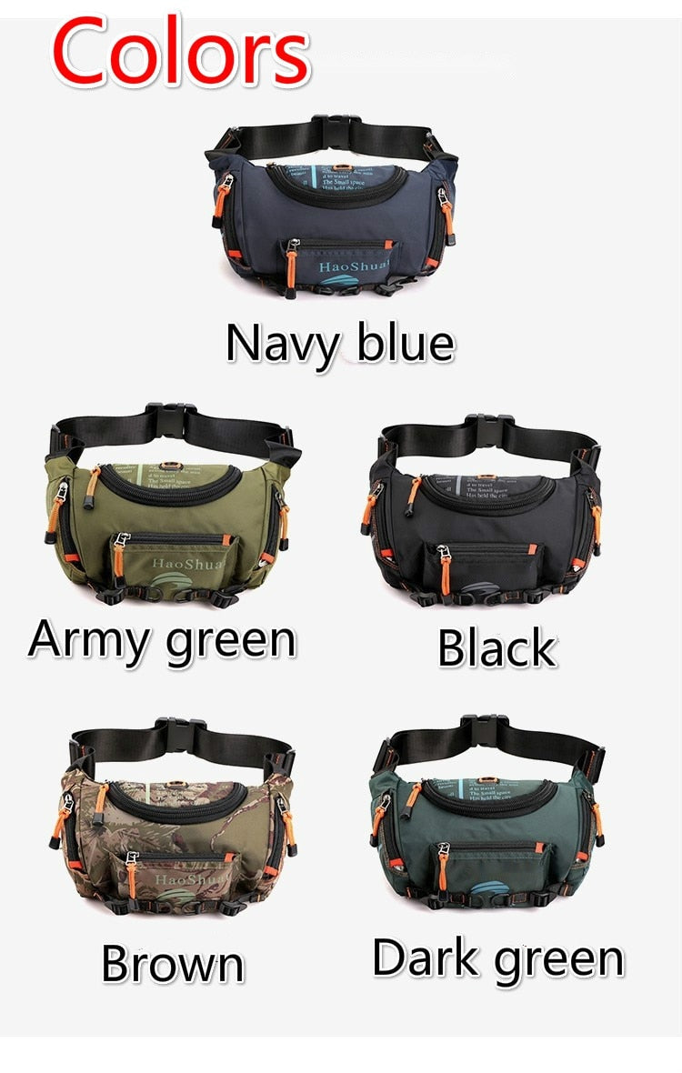 Waterproof Oxford Waist Bag for Travel - Nylon, Stash Style, Unisex, view 6