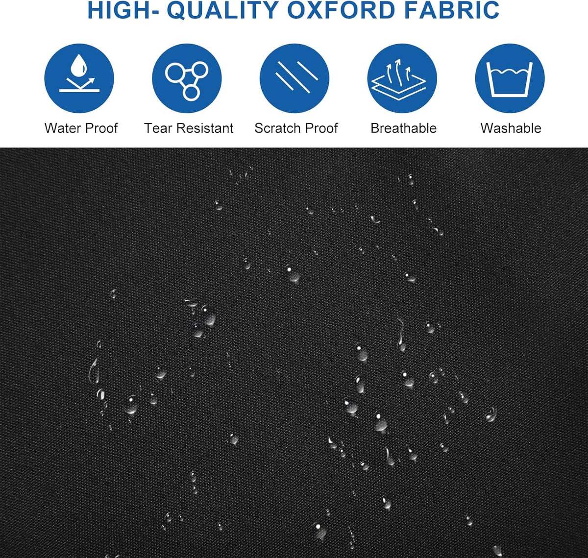 Waterproof Oxford Garment Bag for Travel - 61x109 cm, Black, 2-Pack, view 2