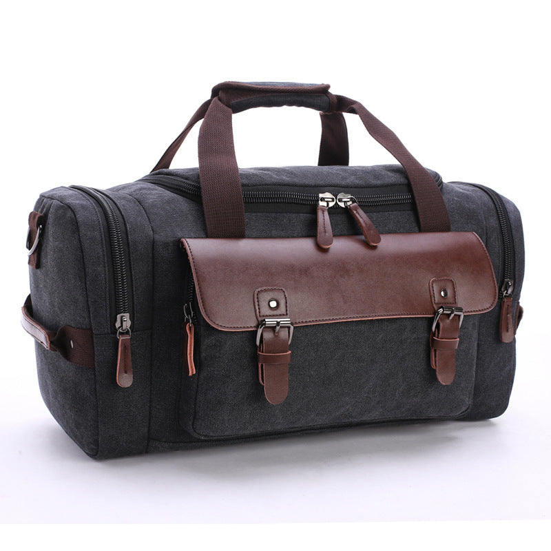 Spacious Travel Bag with High-Quality Leather Trim - Large Main Compartment, view 11
