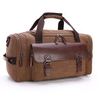 Spacious Travel Bag with High-Quality Leather Trim - Large Main Compartment, view 2