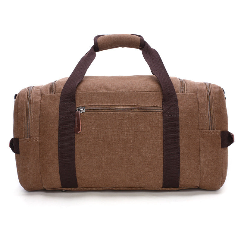 Spacious Travel Bag with High-Quality Leather Trim - Large Main Compartment, view 3