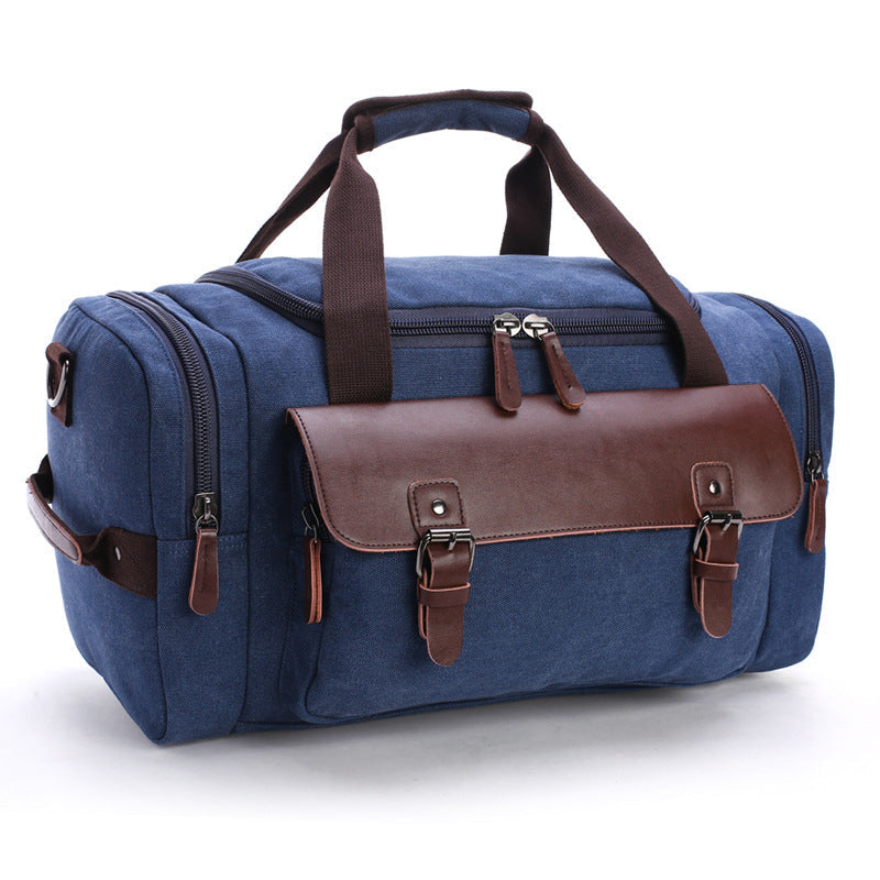 Spacious Travel Bag with High-Quality Leather Trim - Large Main Compartment, view 7