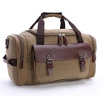 Spacious Travel Bag with High-Quality Leather Trim - Large Main Compartment, view 8