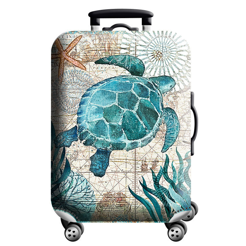 Unisex Hard-Shell Suitcase Cover - Modern Geometric Design, Robust Protection, view 11