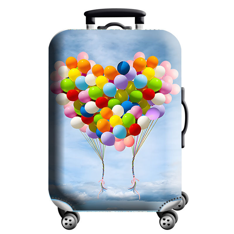 Unisex Hard-Shell Suitcase Cover - Modern Geometric Design, Robust Protection, view 12