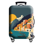 Unisex Hard-Shell Suitcase Cover - Modern Geometric Design, Robust Protection, view 14