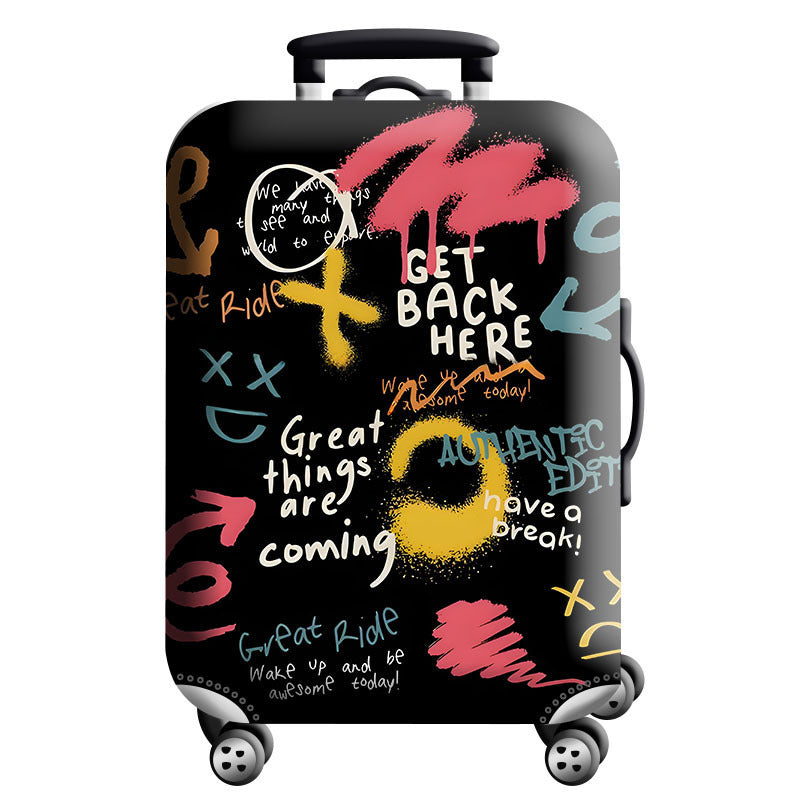 Unisex Hard-Shell Suitcase Cover - Modern Geometric Design, Robust Protection, view 15