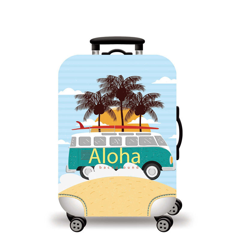 Unisex Hard-Shell Suitcase Cover - Modern Geometric Design, Robust Protection, view 8