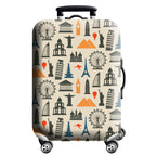 Unisex Hard-Shell Suitcase Cover - Modern Geometric Design, Robust Protection, view 9