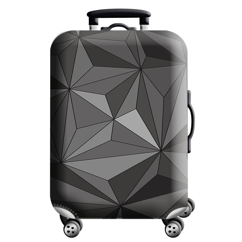Unisex Hard-Shell Suitcase Cover - Modern Geometric Design, Robust Protection