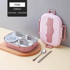 Stainless Steel Multi Compartment Kids Lunch Box - 1500 ml, 304 Steel, view 6