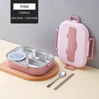 Stainless Steel Multi Compartment Kids Lunch Box - 1500 ml, 304 Steel, view 7