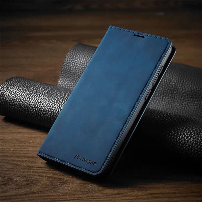 Magnetic Leather iPhone Case with Shock and Scratch Protection