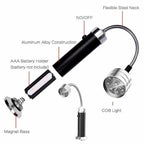 Magnetic Outdoor BBQ Barbecue Grill Light, Adjustable Flexible LED, 11cm