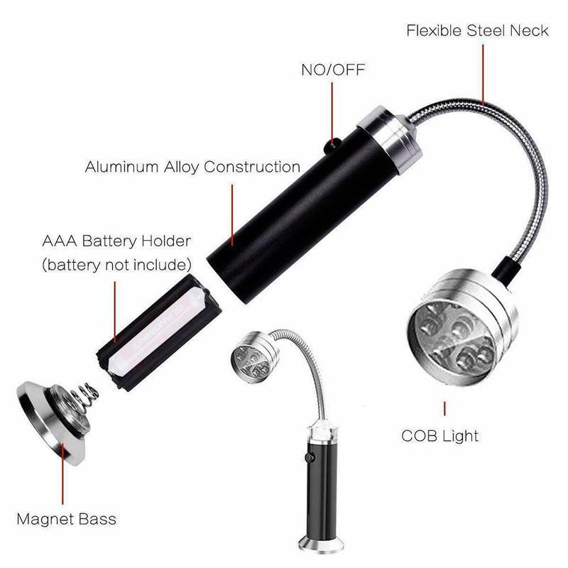 Magnetic Outdoor BBQ Barbecue Grill Light, Adjustable Flexible LED, 11cm