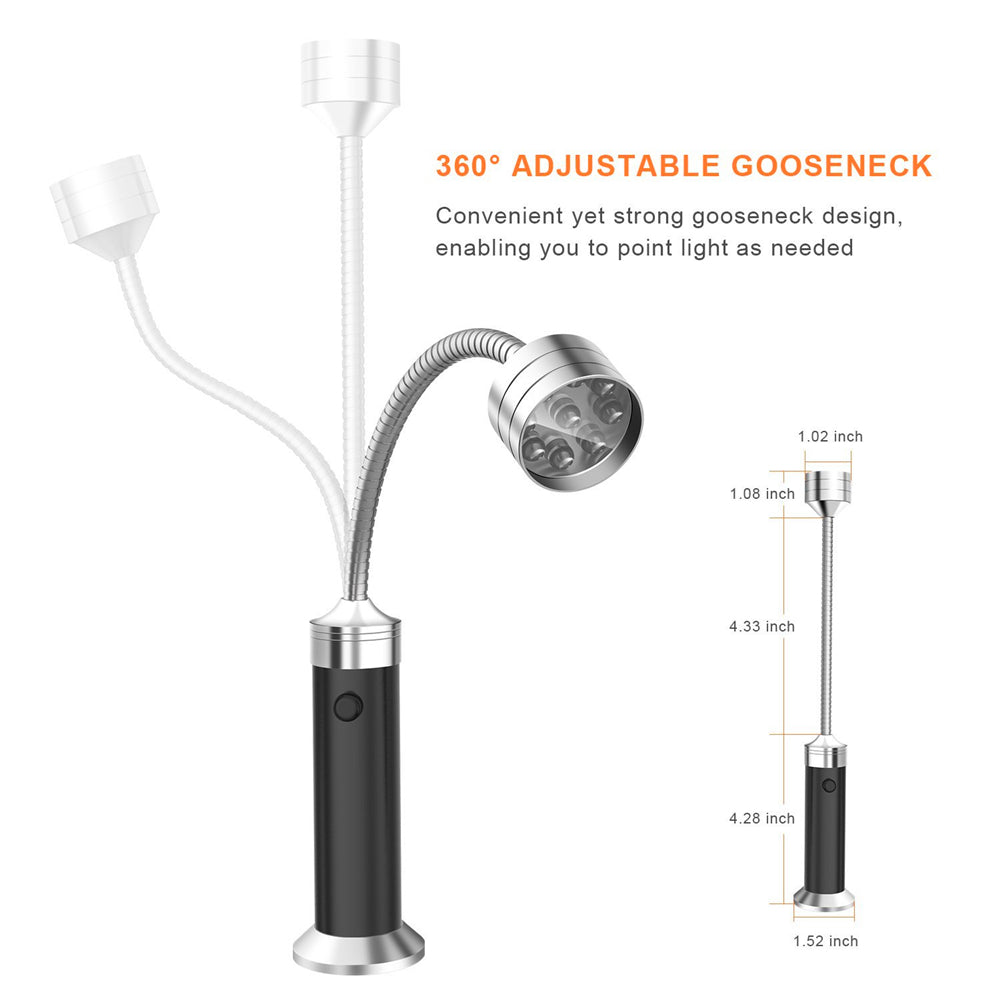 Magnetic Outdoor BBQ Barbecue Grill Light, Adjustable Flexible LED, 11cm