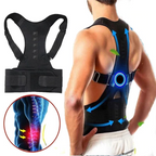 Magnetic Posture Brace, Breathable, Beige or Black, Sizes S–3XL