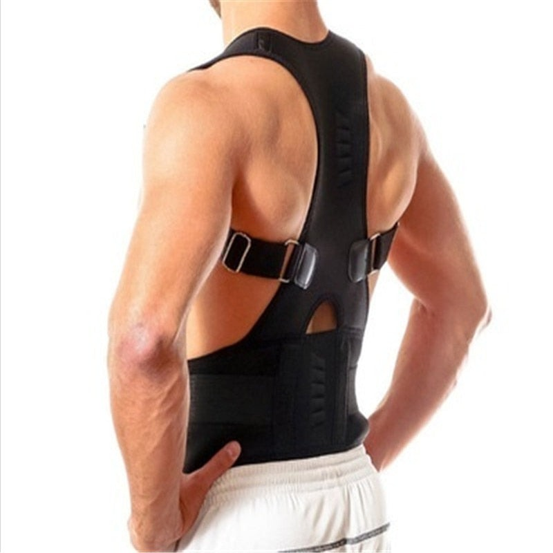 Magnetic Posture Brace, Breathable, Beige or Black, Sizes S–3XL
