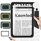Handheld Magnifying Glass 5X with LED Light - ABS, Foldable, 185x110 mm Lens, view 2