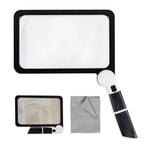 Handheld Magnifying Glass 5X with LED Light - ABS, Foldable, 185x110 mm Lens, view 3