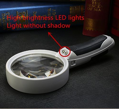 20X Magnifying Glass with LED Light - Double Lens, Acrylic, 80 mm Diameter, view 11