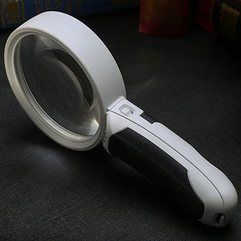 20X Magnifying Glass with LED Light - Double Lens, Acrylic, 80 mm Diameter, view 12