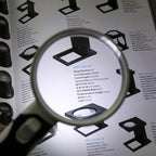 20X Magnifying Glass with LED Light - Double Lens, Acrylic, 80 mm Diameter, view 5