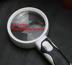 20X Magnifying Glass with LED Light - Double Lens, Acrylic, 80 mm Diameter, view 6
