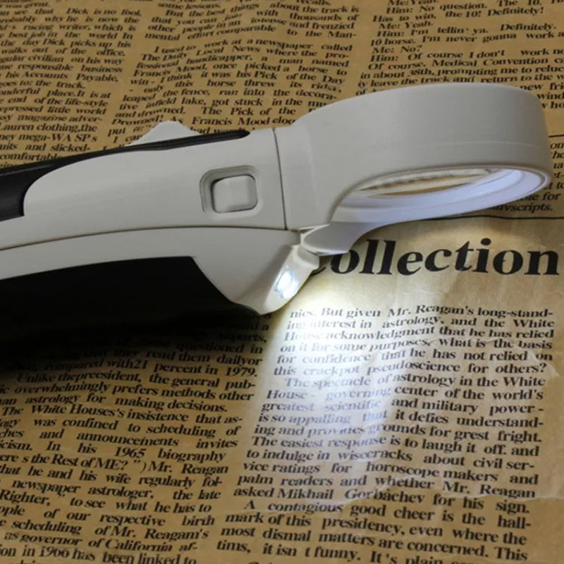20X Magnifying Glass with LED Light - Double Lens, Acrylic, 80 mm Diameter, view 8
