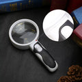20X Magnifying Glass with LED Light - Double Lens, Acrylic, 80 mm Diameter