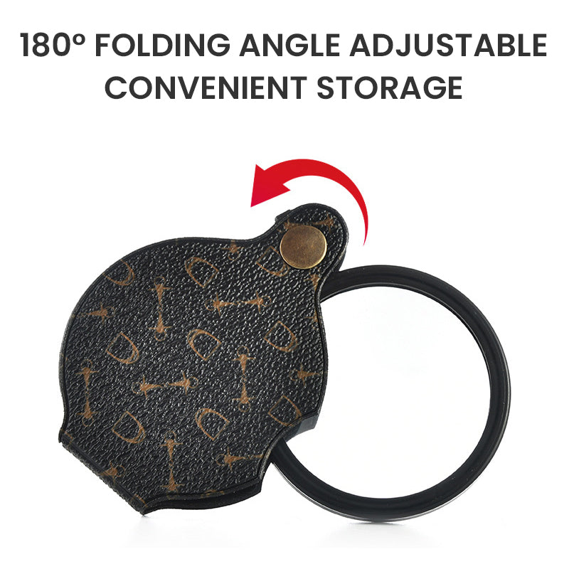 Folding Mini Magnifying Glass - ABS, Glass, 70g Pocket Size, view 3