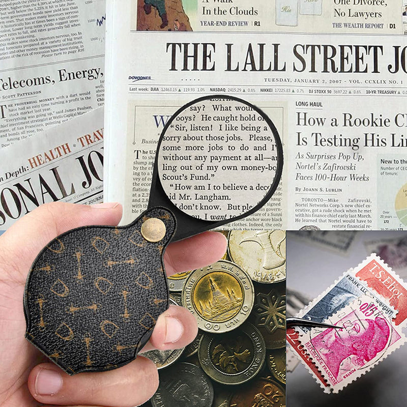 Folding Mini Magnifying Glass - ABS, Glass, 70g Pocket Size, view 9