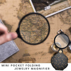 Folding Mini Magnifying Glass - ABS, Glass, 70g Pocket Size