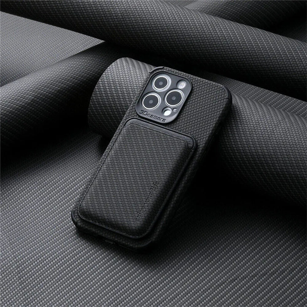 MagSafe Wallet Case for iPhone, Slim TPU and PU with Card Slot