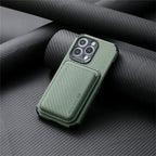 MagSafe Wallet Case for iPhone, Slim TPU and PU with Card Slot
