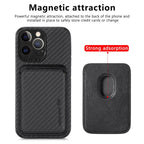 MagSafe Wallet Case for iPhone, Slim TPU and PU with Card Slot