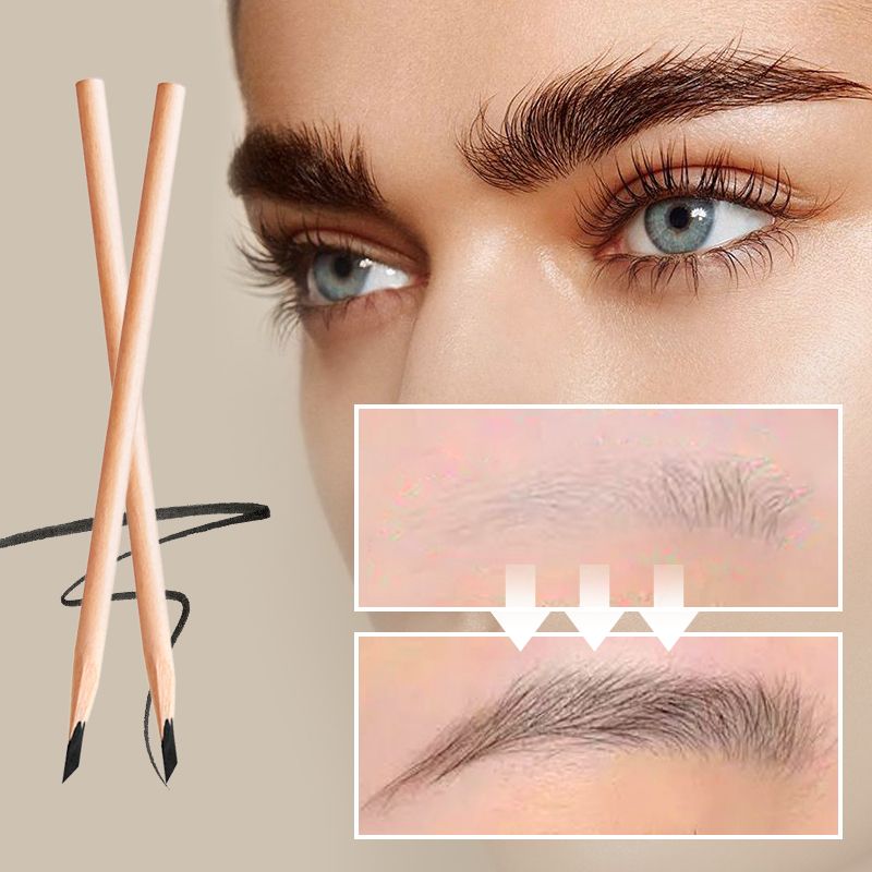 Waterproof Eyebrow Pencil Made of Wood - Natural Finish, view 8