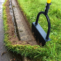 Manual Lawn Edger with Half-Moon Serrated Blade and Long Handle