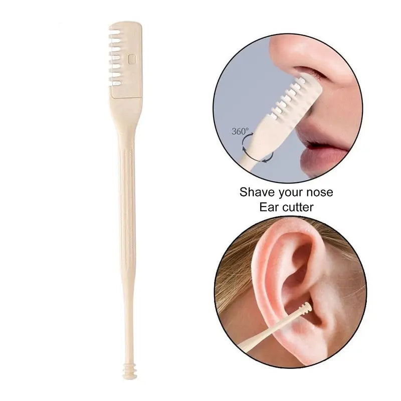 Manual Nose Hair Trimmer with 360° Rotating Blade
