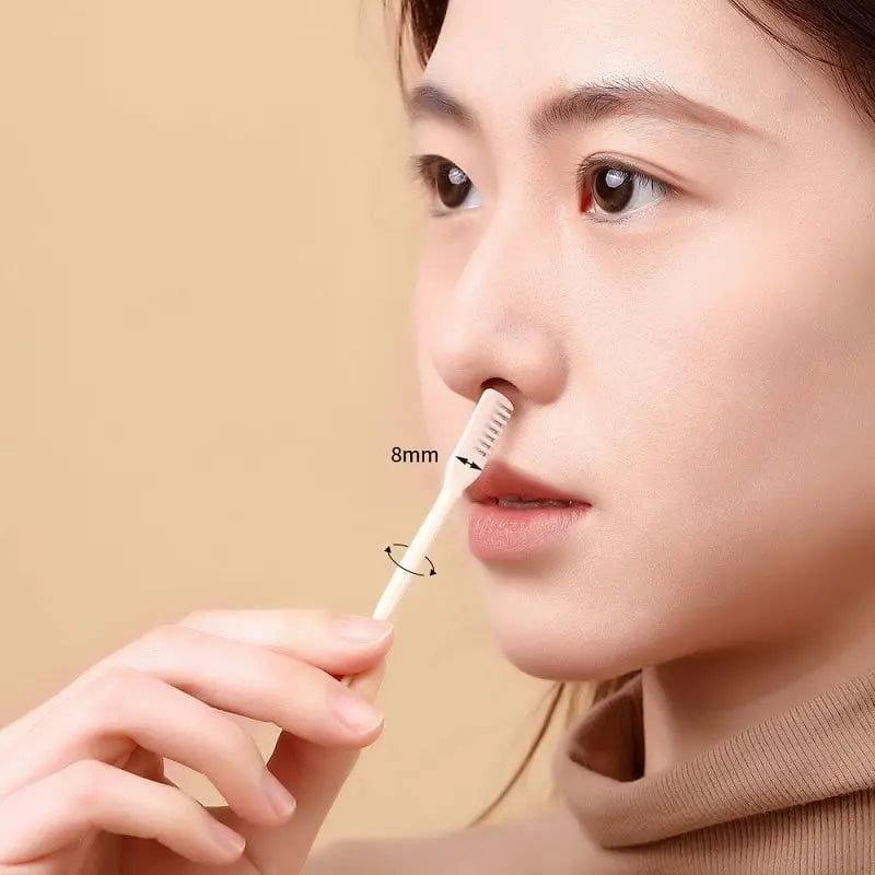 Manual Nose Hair Trimmer with 360° Rotating Blade
