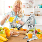 Manual Stainless Steel Citrus Press with Interchangeable Cones